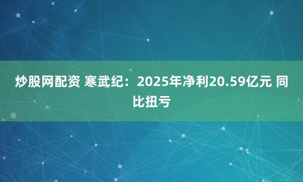 炒股网配资 寒武纪：2025年净利20.59亿元 同比扭亏